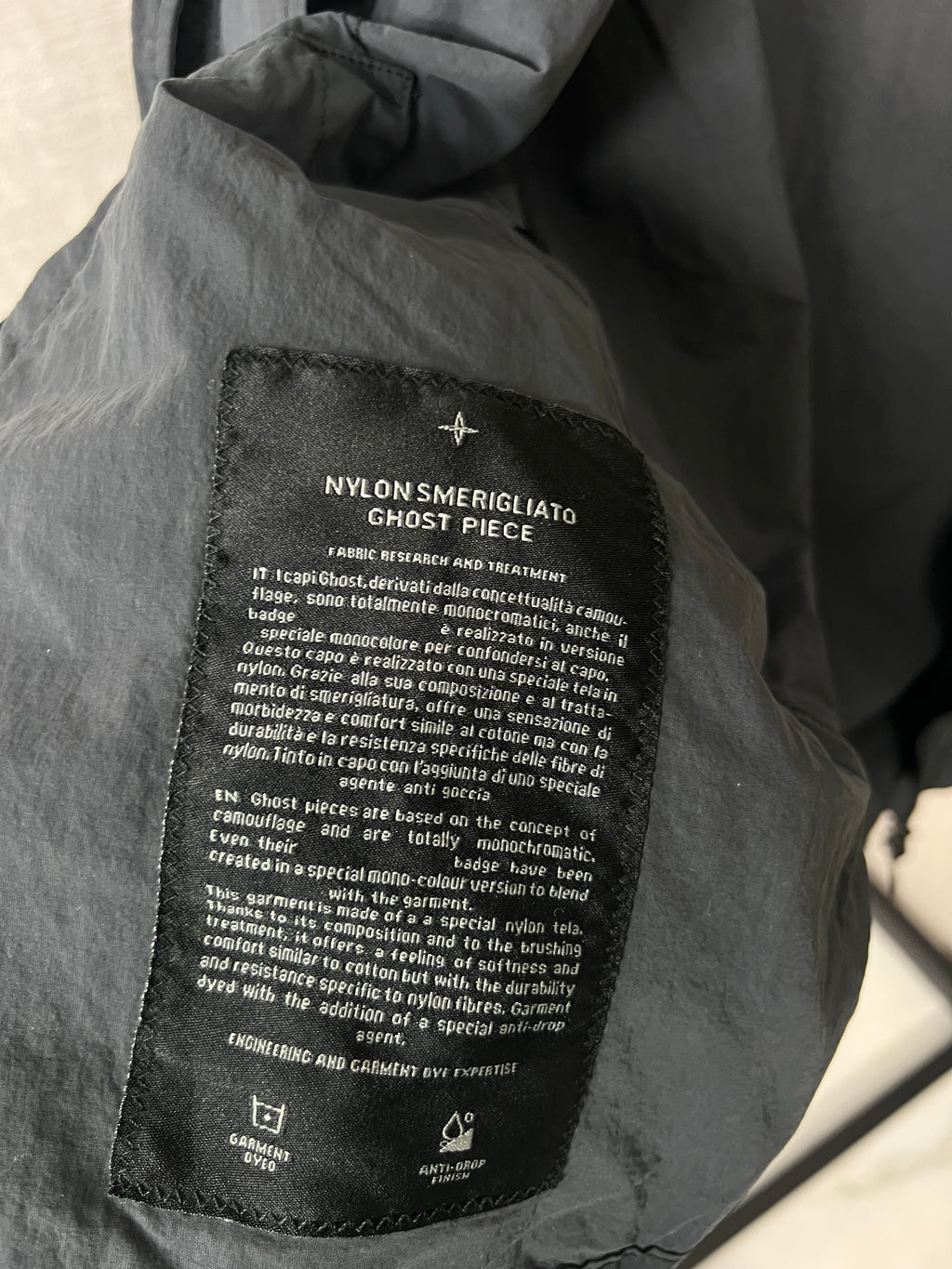 JACKET NYLON SMERIGLIATO GHOST PIECE