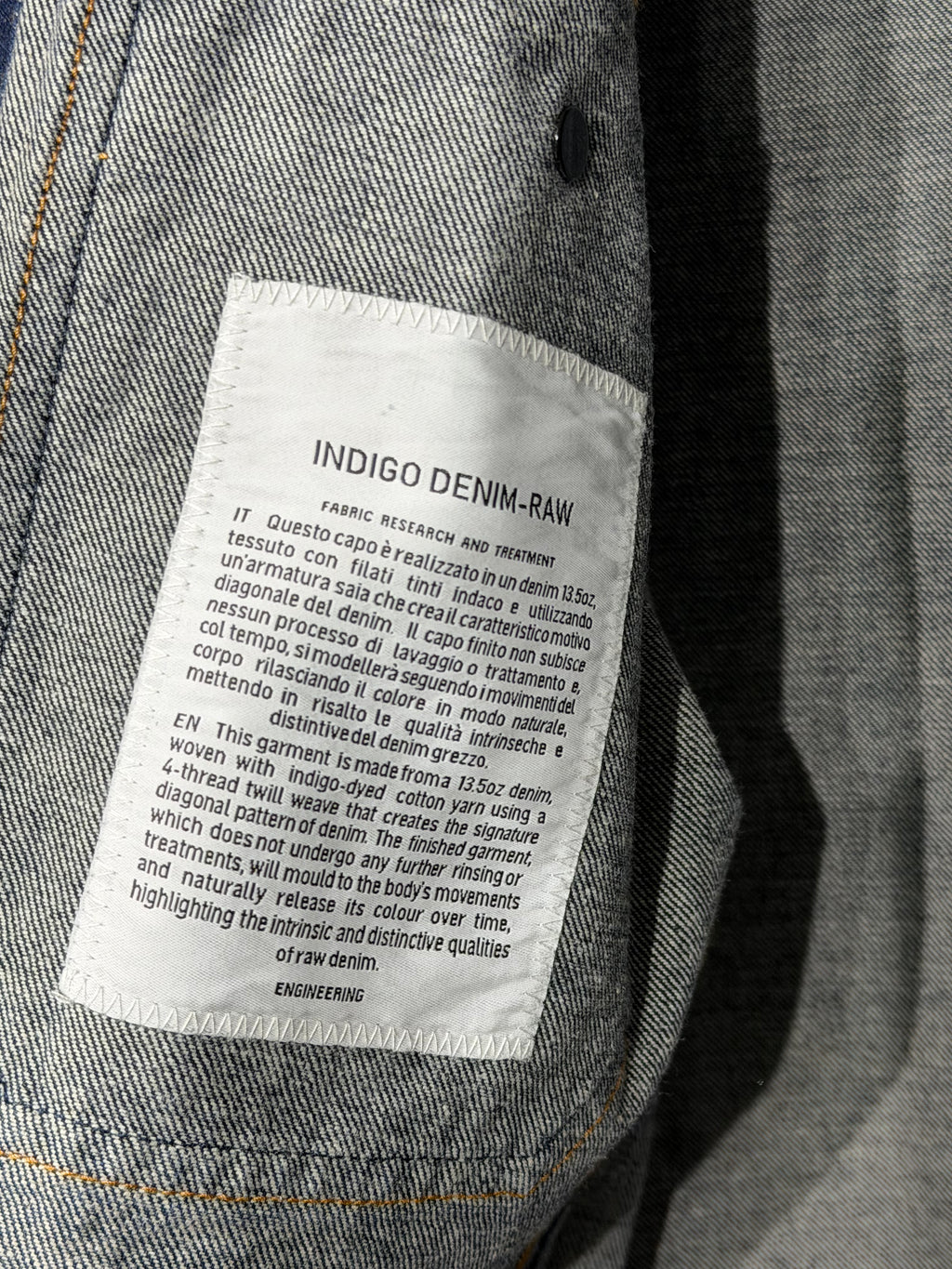 JACKET INDIGO DENIM-RINSED