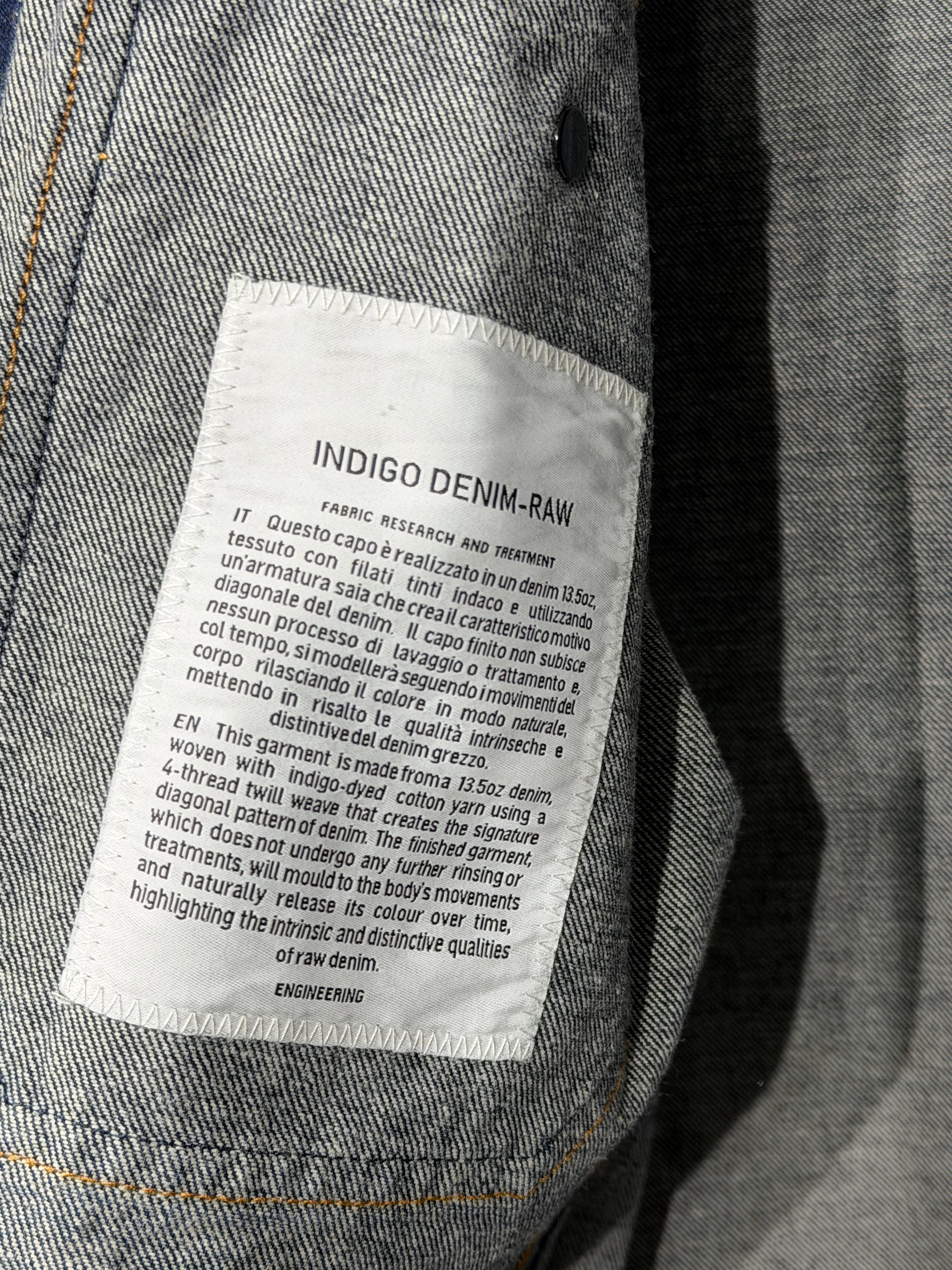 JACKET INDIGO DENIM-RINSED