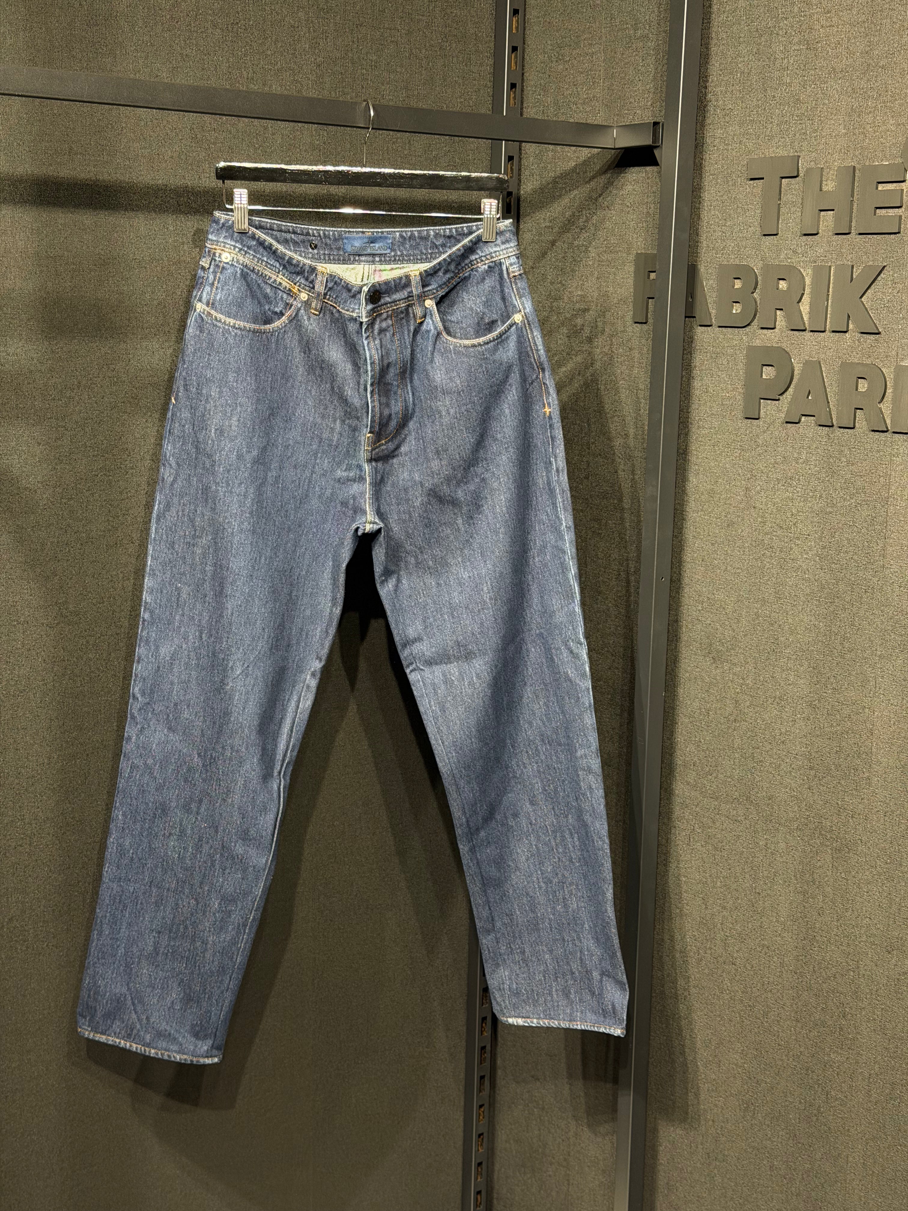 JEANS INDIGO DENIM-RINSED