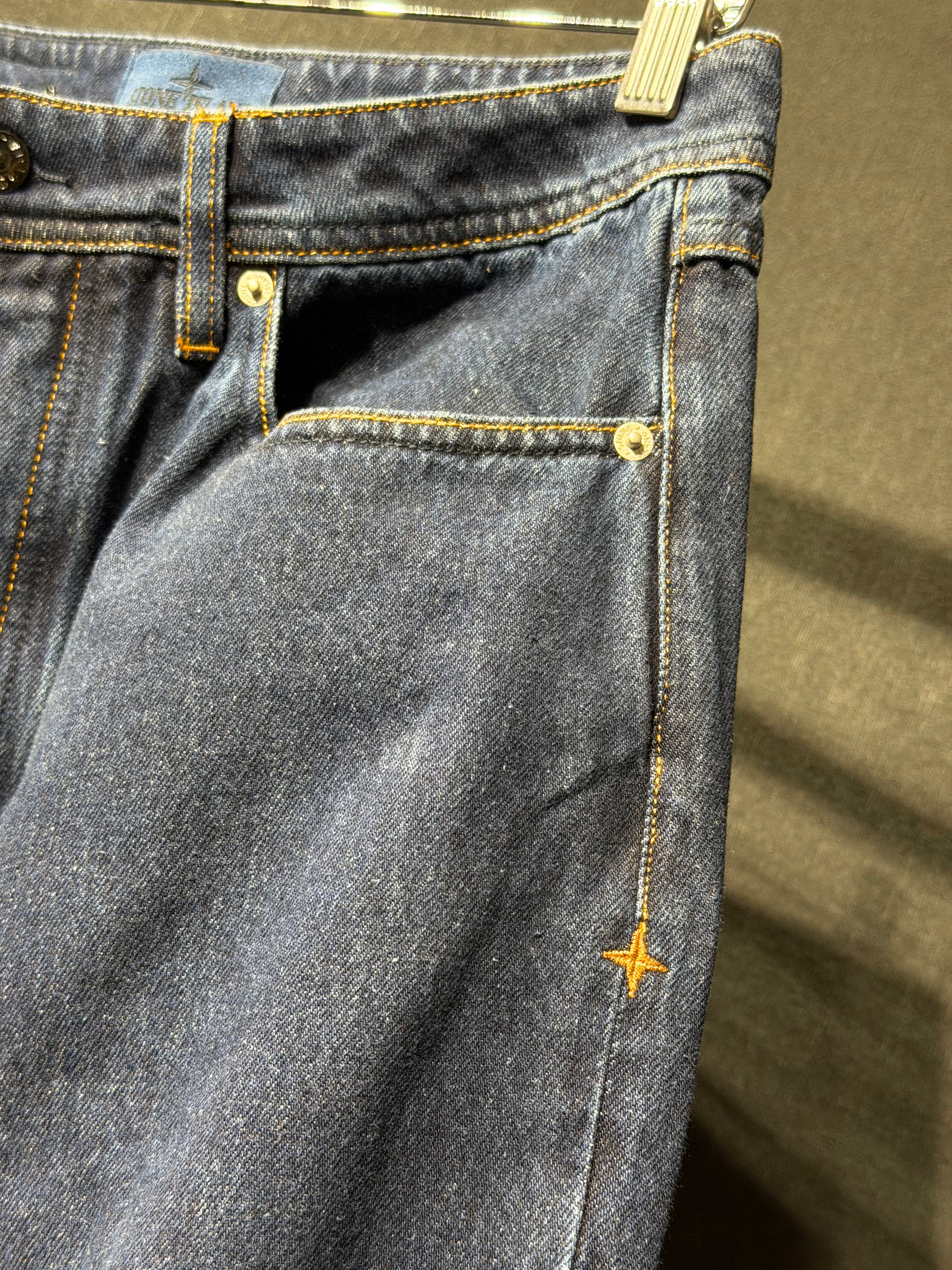 JEANS INDIGO DENIM-RINSED