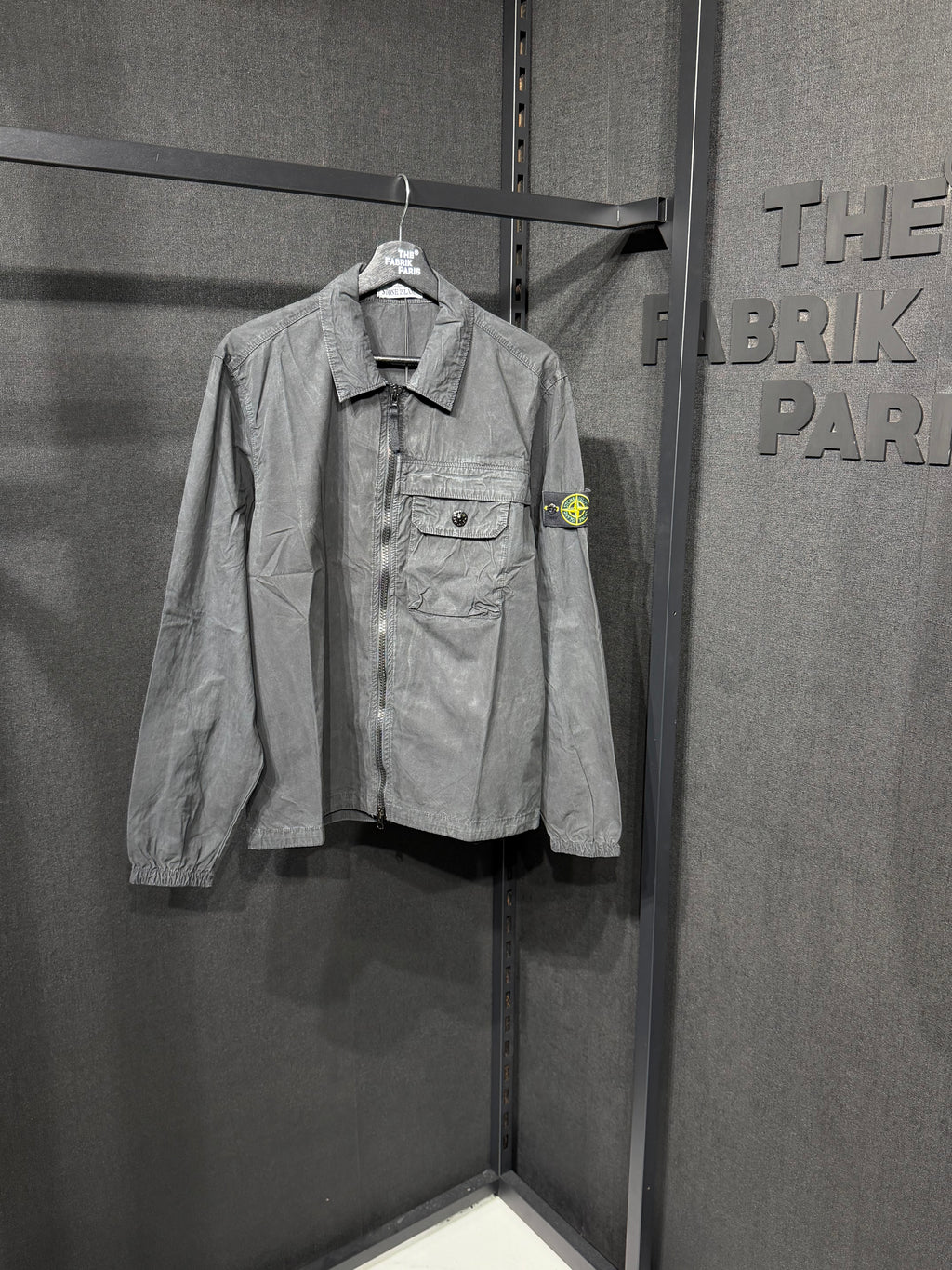 OVERSHIRT BRUSHED ORGANIC COTTON CANVAS 'OLD' EFFECT