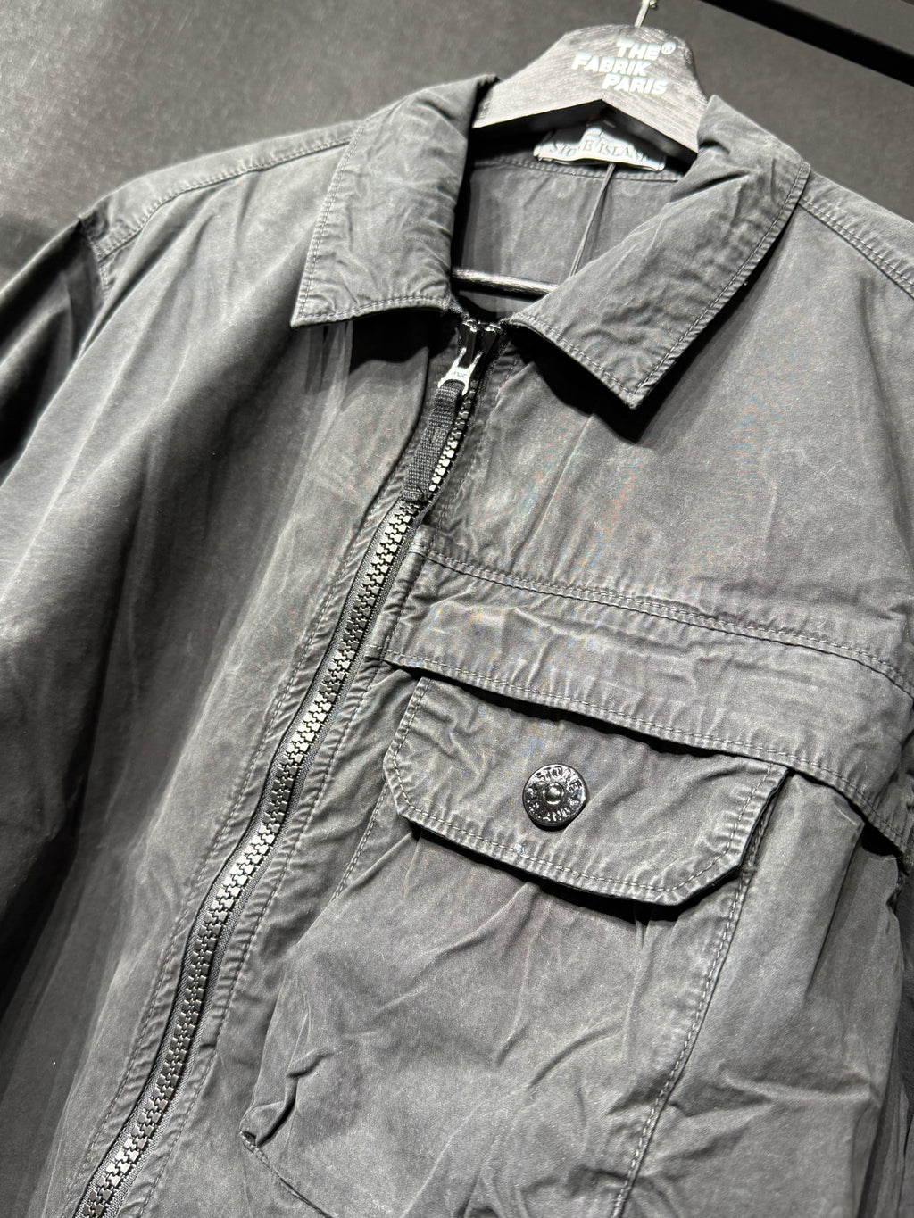 OVERSHIRT BRUSHED ORGANIC COTTON CANVAS 'OLD' EFFECT