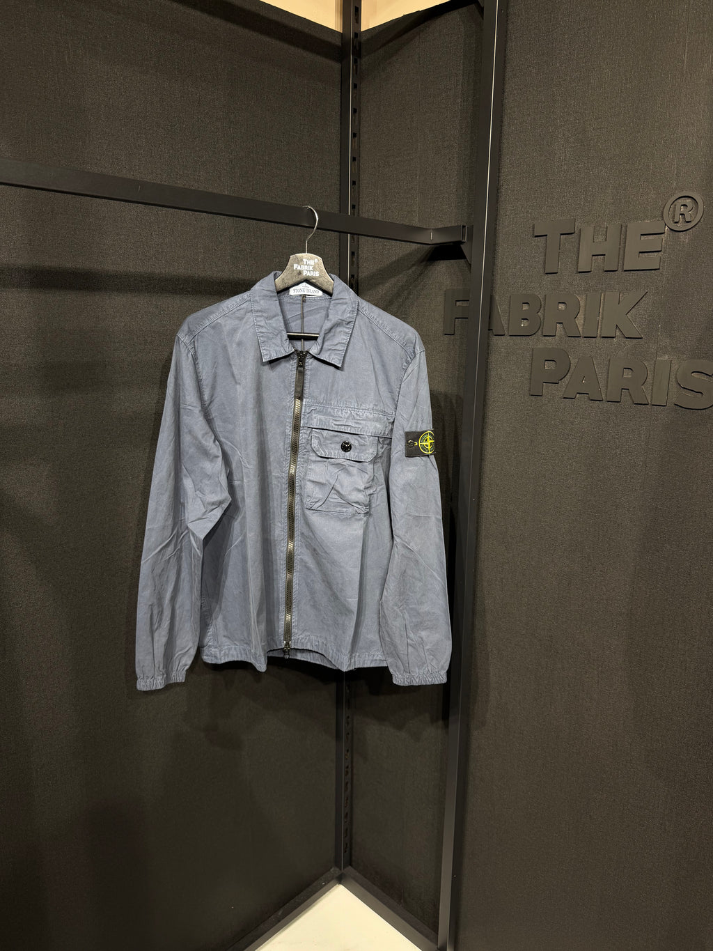 OVERSHIRT BRUSHED ORGANIC COTTON CANVAS 'OLD' EFFECT