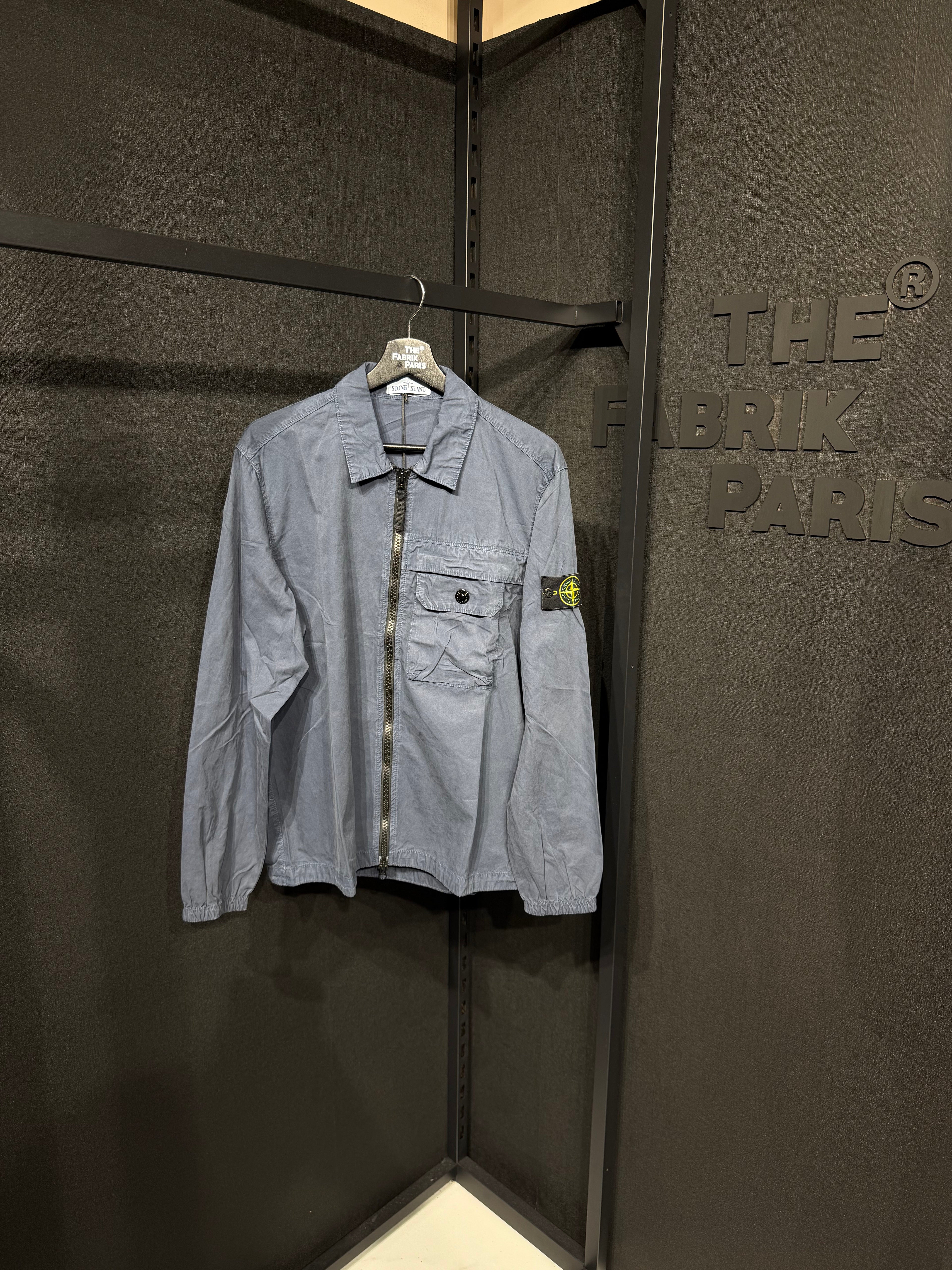 OVERSHIRT BRUSHED ORGANIC COTTON CANVAS 'OLD' EFFECT